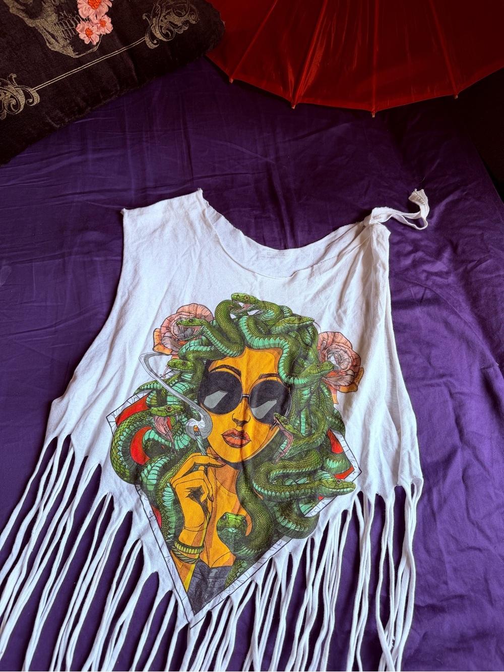 Hippie Mudasa Fringed Tank